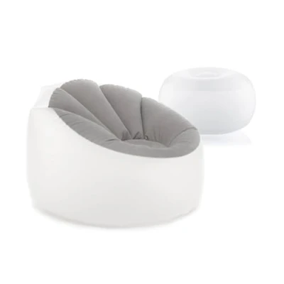 Afbeelding van Pack Opblaasbare fauteuil met veelkleurige lampjes en stoel LED afstandsbediening InnovaGoods