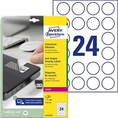 Afbeelding van Avery Anti tamper Label Laser L6112