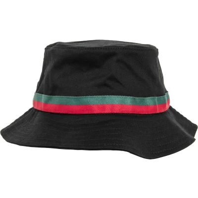Afbeelding van Flexfit Bucket Hoed, Heren, Maat: One Size, Black/firered/green