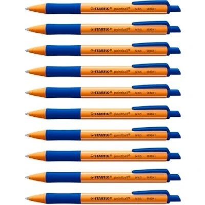 Image de Stylo bille Pointball rétractable PM bleu grip antidérapant