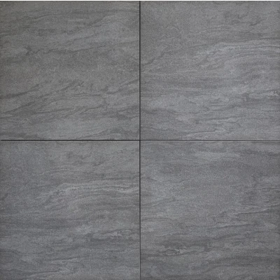 Afbeelding van Keramische tuintegel Trentino Nero 60x60x2cm