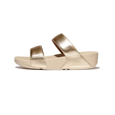 Afbeelding van Fitflop Lulu Damessandalen met sleehak, leer, Platina, 37 EU