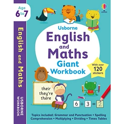 Afbeelding van Usborne Workbooks English and Maths Giant Workbook 6 7
