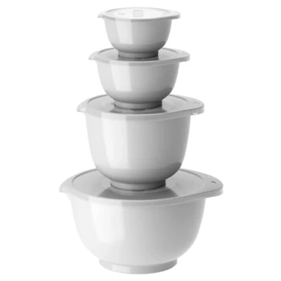 Afbeelding van Rosti NEW Margrethe 8 delige mengkom set 0,25 + 0,5 1,5 3 liter Wit