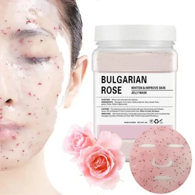Afbeelding van POZTL Jelly Mask Powder for Facials, Natural Rose Petals Face Mask, Professional Peel Off Hydro Leaves Skin Soft Moisturized and Revitalized, DIY SPA 23 Fl oz