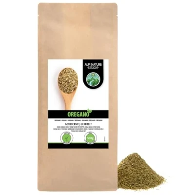Afbeelding van gedroogde oregano (500 g), ingewreven oregano, voorzichtig 100% zuivere en natuurlijke voor de bereiding van kruidenmengsels