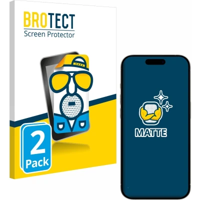 Afbeelding van BROTECT Screenprotector voor Apple iPhone 15 / Pro Folie Beschermfolie matte (2 Stuks)