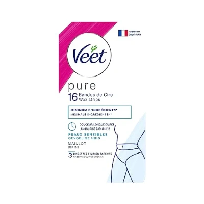Afbeelding van Veet Ontharingsstrips Bikinilijn Pure Gevoelige Huid 16 stuks