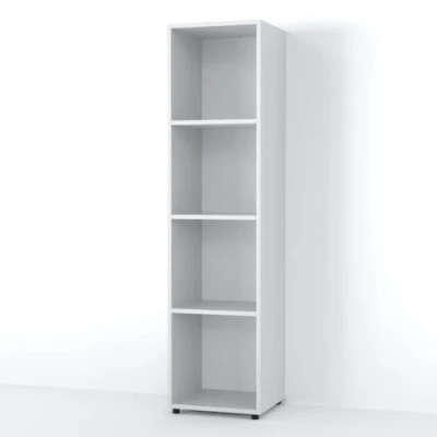 Afbeelding van VICCO Ludu Ruimteverdeler met 4 vakken, 142 x 36 cm, staand rek, hangrek, televisie, lowboard, boekenrek, wit