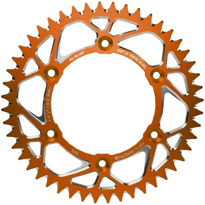 Afbeelding van RFX Pro Series Elite Aluminium Achtertandwiel Oranje 51 tanden Gas EC250 EC300 2020 2023 EC250F EC350F MC125 MC250F MC450F 2021
