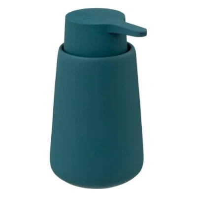 Afbeelding van 5Five Zeeppompje/dispenser Colorama Lotion petrol blauw 8 x 15 cm 250 ml kunststeen