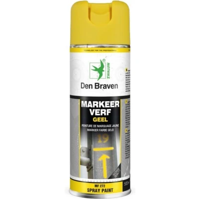 Afbeelding van Den Braven Markeerspray Geel Spuitbus 400ml Zwaluw