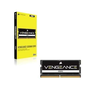 Afbeelding van CORSAIR VENGEANCE SODIMM DDR5 RAM 48 GB (1 x GB) 4800 MHz CL40 Intel XMP compatibel iCUE computergeheugen zwart (CMSX48GX5M1A4800C40)