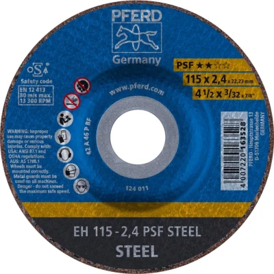 Afbeelding van PFERD PSF STEEL 61740122 Doorslijpschijf gebogen 115 mm 25 stuk(s) Staal