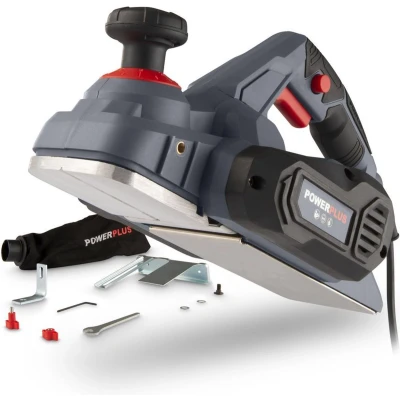 Afbeelding van Powerplus POWE80030 Schaafmachine 900W Zijgeleider Schaafdiepteinstelling Opvangzak Incl. 2 messen