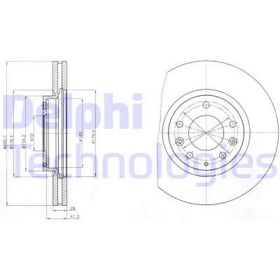 Afbeelding van DELPHI BG4256 Remschijf 296 28 5 Geventileerd Geolied Semi finished Zonder wiellager, ABS sensorring MAZDA: CX 7