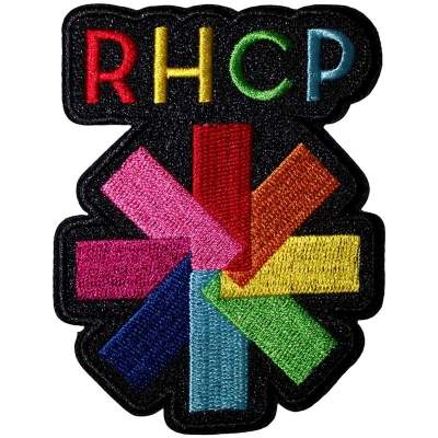 Afbeelding van Red Hot Chili Peppers Rainbow Asterisk Patch Zwart
