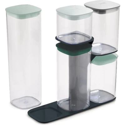 Afbeelding van Joseph Voorraadpot met Standaard, Set van 5 Stuks, Groen Jo