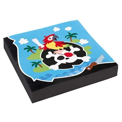 Afbeelding van amscan 9902122 servetten, piratenmotief, 20 stuks