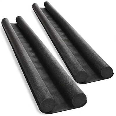 Afbeelding van COM FOUR® 2 x windscherm voor de deur, afdichting onderaan, winddicht met dubbele afdichting, isolerende tochtstopper, 86 cm
