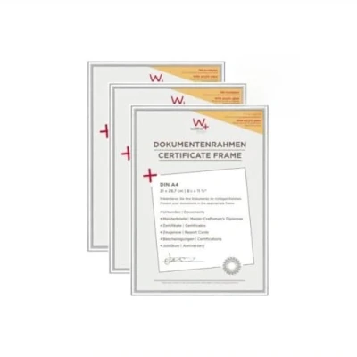 Afbeelding van Walther Design Lot van 3 frames KVX130S3 New Lifestyle fotolijsten set 3, kunststof met acrylglas, 21 x 29,7 cm, zilver