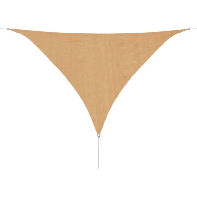 Afbeelding van vidaXL Zonnescherm HDPE driehoekig 5x5x5 m beige