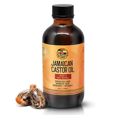 Afbeelding van Biologische Jamaicaanse castorolie, 118 ml, koudgeperst, voor haargroei, wenkbrauwen, wimpers, haar, sterk dagelijks hydraterend, alle haartypes en