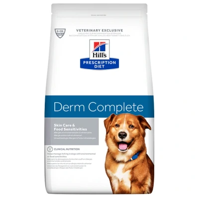 Afbeelding van Hill&#039;s Prescription Diet Derm Complete Skin Care + Food Sensitivities Rijst&amp;Ei Hondenvoer 1.5 kg