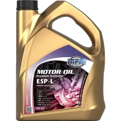 Afbeelding van Mpm Premium Synthetic ESP L 0W 30 5L Motorolie 05005ESP VOLKSWAGEN: Golf 7, Polo IV Hatchback, V BMW: 1 3 Saloon