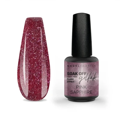 Afbeelding van Soak Off Gellak Pink Sapphire Flash Effect