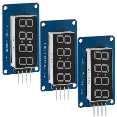 Afbeelding van AZDelivery 3 x 4 Bit Digital Tube LED Display Module TM1637 met Clock compatibel Arduino en Raspberry Pi Inclusief E Book!