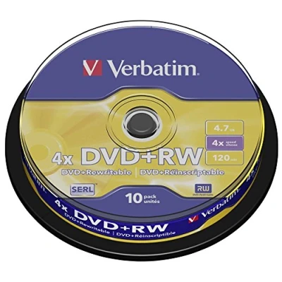 Image de Verbatim Dvd+rw 4 7gb X10 4x
