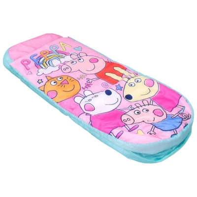 Afbeelding van Character World Peppa Pig ReadyBed Opblaasbaar kinderbed, 2 in 1, met slaapzak, draagbare matras, ideaal voor reizen en kamperen
