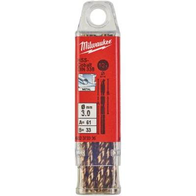 Afbeelding van MILWAUKEE 4932373336 HSS G Cobalt metaalboor 3x61mm (10 st.)