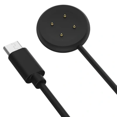 Afbeelding van MoKo Oplader compatibel met Google Pixel Watch 2 Smartwatch, magnetisch laadstation 1 m USB C oplaadkabel voor Fitbit Versa 4/Versa 3/Sense 2/Sense, zwart