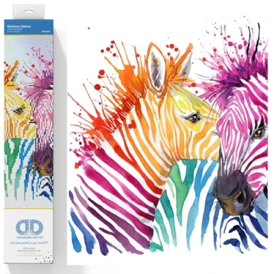 Afbeelding van Diamond Dotz Rainbow Zebra&#039;s Painting 14.563 40x40 cm