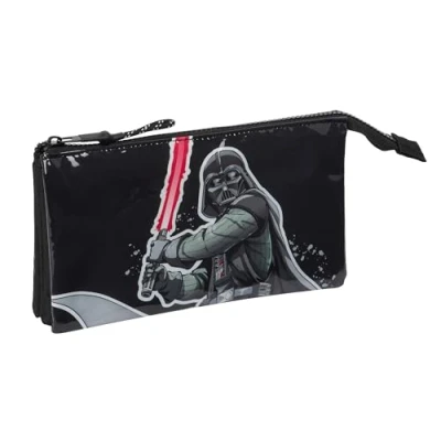 Afbeelding van Pennenetui met 2 vakken Star Wars The fighter Zwart 22 x 12 3 cm
