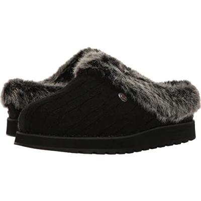 Afbeelding van Skechers Wide Fit Keepsakes Pantoffels black, Dames, Maat: 39, Black Textiel