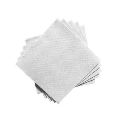 Afbeelding van 600 witte papieren servetten, klein en individueel, micropunttextuur, dikker absorberend, ideaal voor cateringsevenementen, bars feesten, 10 x cm, gevouwen Hostelnovo