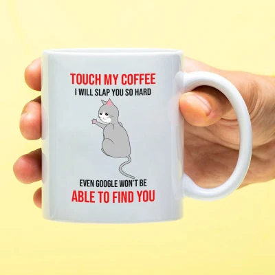 Afbeelding van Mok Touch my coffee.