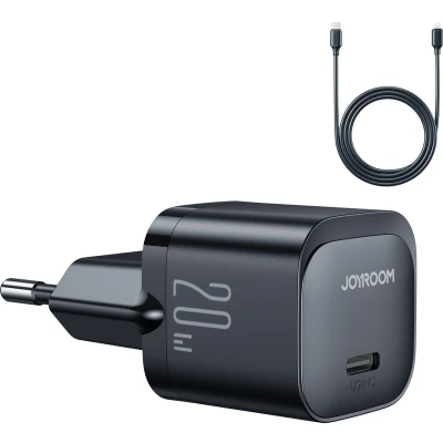 Afbeelding van Joyroom 20W mini oplader inclusief 1m lightning kabel Zwart
