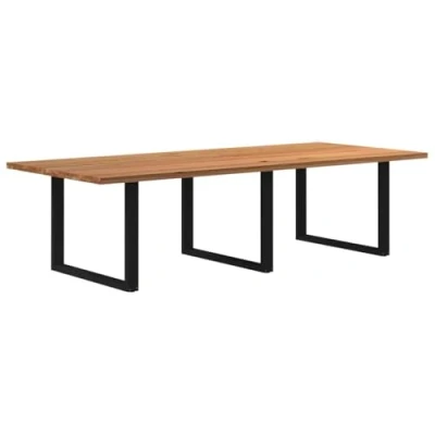 Afbeelding van vidaXL Eettafel rechthoekig 280x120x74 cm massief eikenhout lichtbruin