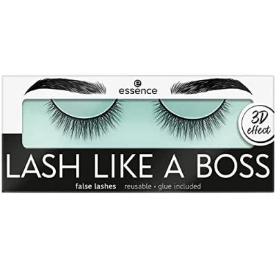 Afbeelding van essence Cosmetics LASH LIKE A BOSS Kunstwimpers nr. 04 Stunning Zwart Definitie Verlengend Volume Langdurig Veganistisch Zonder Nanodeeltjes (1 paar)
