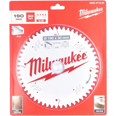 Afbeelding van Milwaukee Cirkelzaagblad 190mm X 30 2.4mm (54TF Tanden) Aluminium