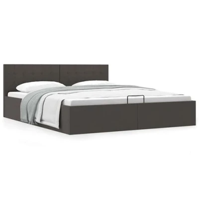 Afbeelding van vidaXL Bedframe Donkergrijs 160 x 200 cm