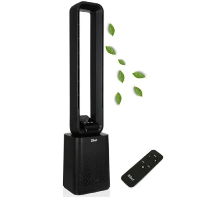 Afbeelding van Zilan Venom Torenventilator, zeer stil, met afstandsbediening, energiebesparend, oscillerend, 12 standen, zwart