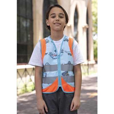 Afbeelding van Korntex Children ́s Safety Vest Action Vehicle Fun CO² Neutral KX123K Monstertruck