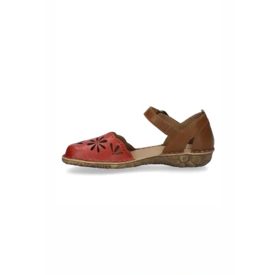 Afbeelding van Josef Seibel Rosalie Ballerina&#039;s met enkelbandjes, Dames, Maat: 36, Rubin kombi Leer