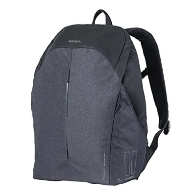 Image de Sac a dos velo basil b safe nordlicht gris graphite 18l fixation hook sur porte bagage avec eclairage integre