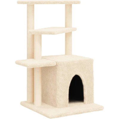 Afbeelding van Kattenmeubel met sisal krabpalen 83,5 cm crmekleurig